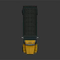 Bright Yellow Heavy Duty Dump Truck Featuring Black Cargo Bed And Cab