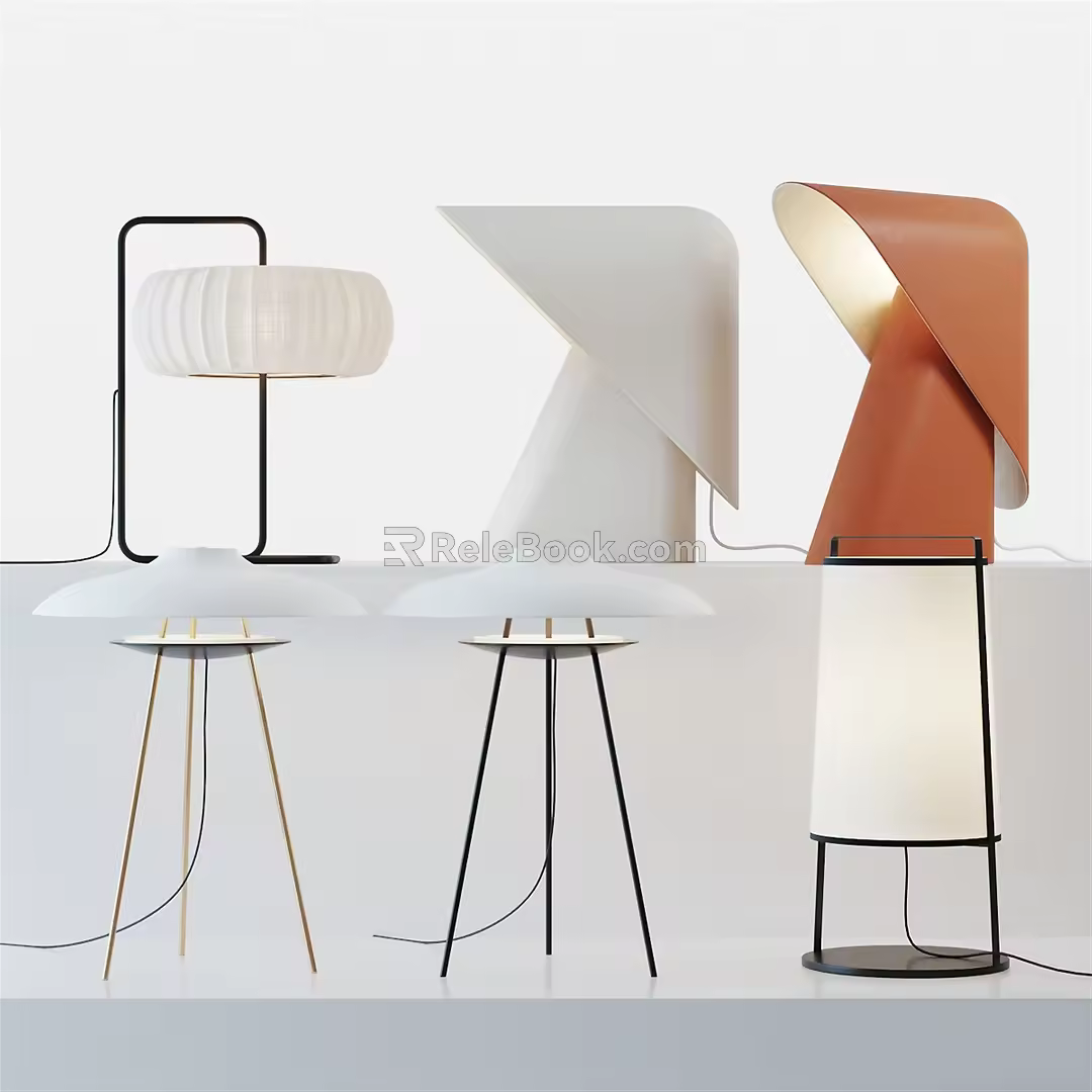 Modern table lamp 3d model