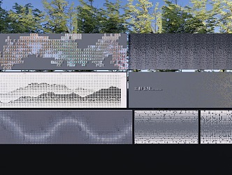 Special-Shaped Perforated Panel View Wall 3d model