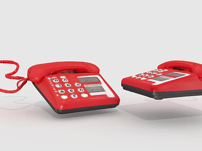 Old-fashioned telephone landline old-fashioned home telephone dial telephone office telephone retro telephone antique telephone public equipment Panasonic telephone electrical appliances mobile phone 3d model