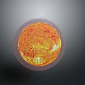 Decorative Light Up Spherical Home Decor With Orange Yellow Woven Texture