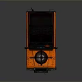Orange Off Road Pickup Truck With Muddy Exterior Spotlights And Antenna