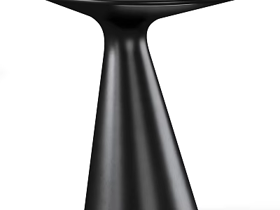 Modern Black Side Table With Sleek Conical Base And Smooth Surface 3d model