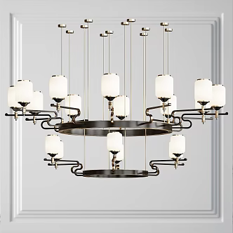 New Chinese Chandelier 3d model
