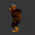 Muscular Turkey Like Flying Animal With Red Wattle Wearing Cap And Yellow Claws