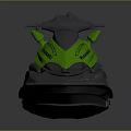 Kawasaki Green And Gray Jet Ski Recreational Watercraft With Seat And Brand Logo