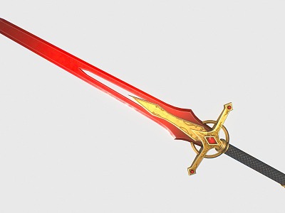 Long Sword Science Fiction Long Sword Magic Weapon Fantasy Sword 3d model