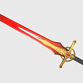 Long Sword Science Fiction Long Sword Sword Magic Weapon Fantasy Sword 3d model