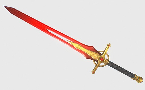 Long Sword Science Fiction Long Sword Magic Weapon Fantasy Sword 3d model