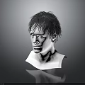 Realistic Human Head 3D Model With Detailed Facial Organs And Short Black Hair