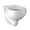 Modern White Toilet With Open Lid And Sleek Design For Bathroom Use