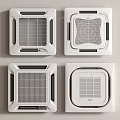 Modern ceiling type central air conditioning combination 3d model