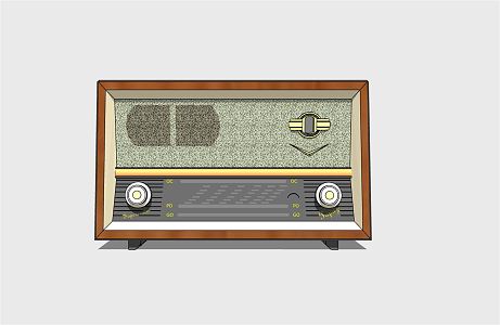 vintage radio classical antique radio 3d model