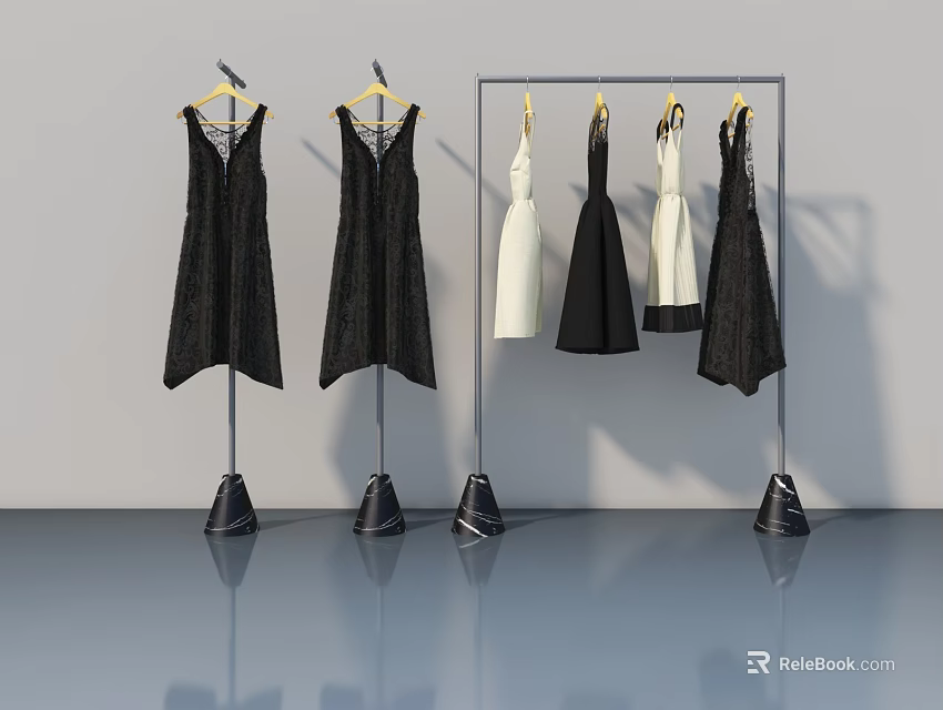 Modern Hinged Swing Door Design With Elegant Frame And Glass Panels 3d model