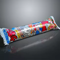 Vibrant Colorful Long Snack Bar With Cartoon Characters On Packaging Design