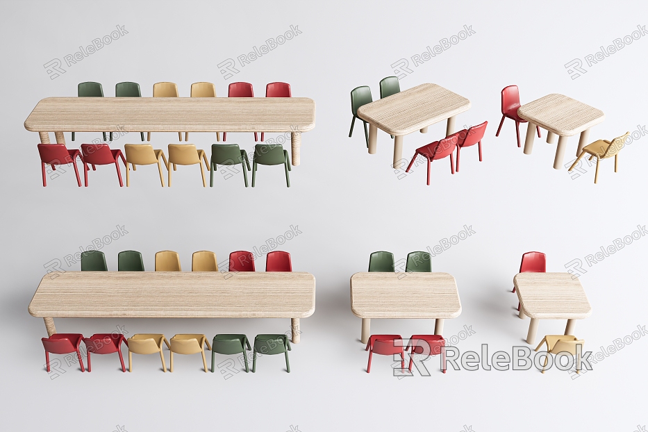 Modern Children's Table and Chair Children's Table and Chair Combination model