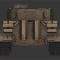Sand Colored Military Tank With Long Gun Barrel Heavy Tracks And Turret Armor