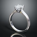 Elegant Silver Diamond Ring With Simple Band And Shiny Stone For Daily Wear
