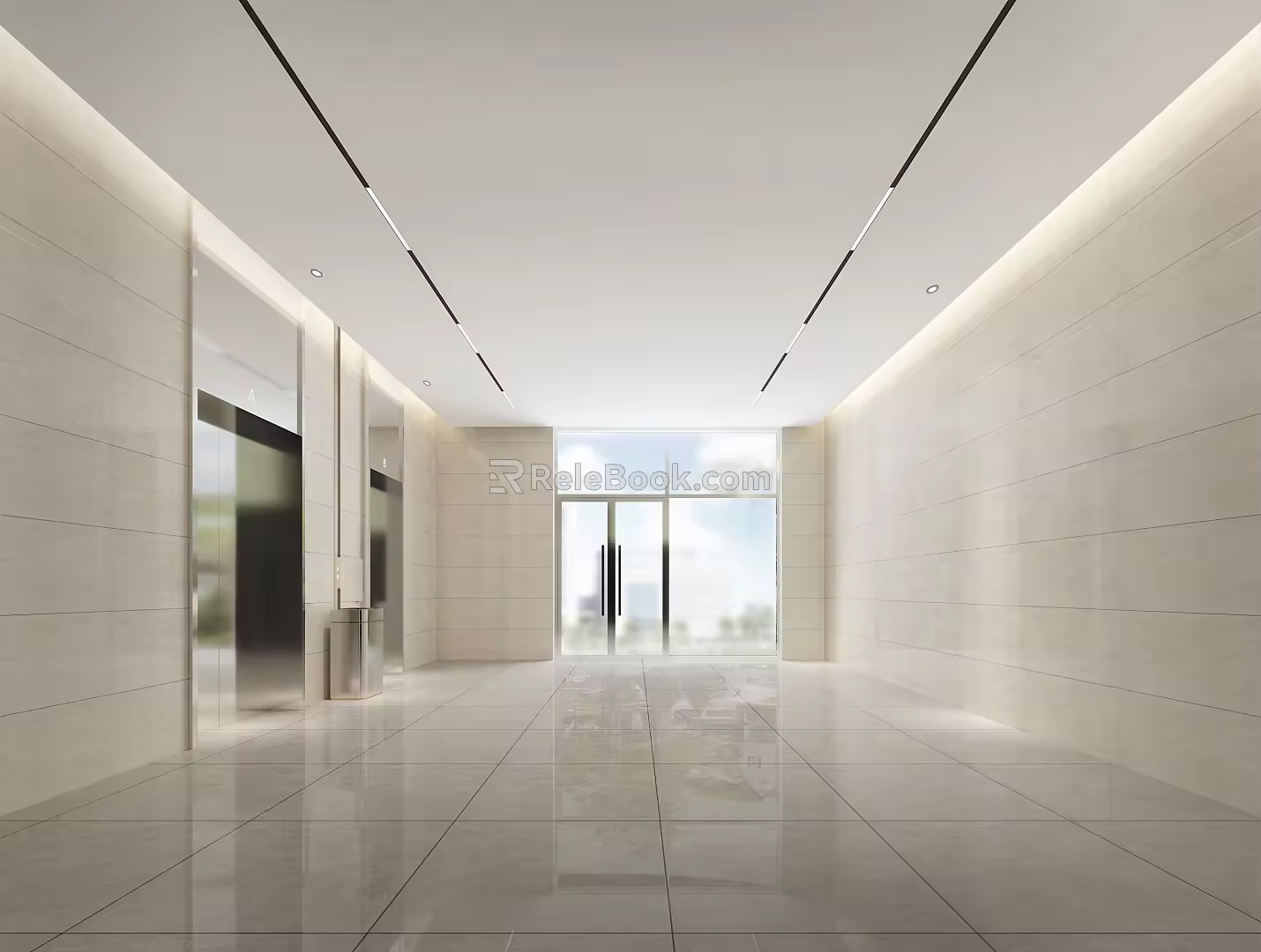 Modern elevator hall CDC elevator hall 3d model