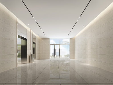 Modern elevator hall CDC elevator hall 3d model