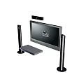 Home Theater Speaker System With HD TV And Floor Standing Speakers Setup