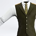 Classic Men's Vest and Trousers Formal Wear with Buttoned Design and Tailored Fit
