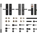 Various Types of Door Handles Including Smart Locks and Hardware Accessories