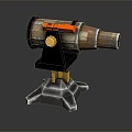 laser tower turret turntable sci-fi tower defense game tower defense sci-fi turret game turret game turret 3d model