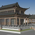 Traditional Chinese Ancient Architecture With Classic Roofs Multiple Buildings And Courtyard Layout