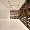 Modern Wine Cellar Interior Design With Wooden Racks And Displayed Wine Bottles