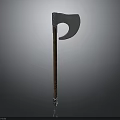 Vintage Handcrafted Axe Design With Metal Blade And Wooden Handle Weapon
