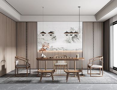 New Chinese Tea Room 3d model