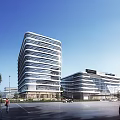 Modern Industrial Factory Exterior With Multi Storey Glass Building And Green Surroundings
