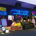 FAPE x WOD Official Pop Up Store With Neon Signs Displayed Clothing And Sofa
