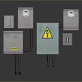 Electrical Control Panels With Meter Boxes Warning Signs And Safety Labels