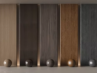 Wood veneer wood board wood grain wall board hard bag 3d model