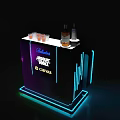 LED Illuminated Commercial Equipment Display Stand With Absolut Vodka And CHIVAS Branding