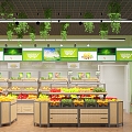 Modern Fruit Shop 3d model