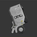 Gray DMC Mobile Computer Device With Wheels And Modern Compact Design