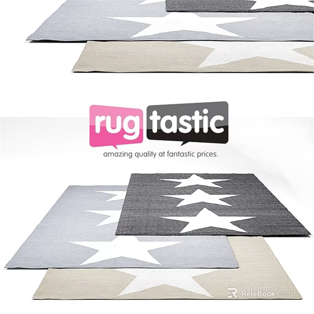 Square Rugs With White Star Patterns And Amazing Quality At Fantastic Prices 3d model 