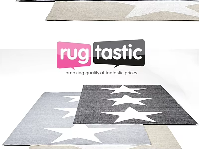 Square Rugs With White Star Patterns And Amazing Quality At Fantastic Prices 3d model