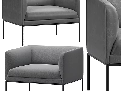 Modern Single Sofa Casual Sofa Chair Armchair Coffee Chair Chinese Sofa American Sofa Leather Single Sofa 3d model