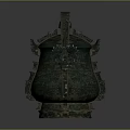Ancient Chinese Bronze Ritual Vessel With Carved Patterns And Handle Structure 3d model