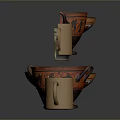 Sculpted Pottery Vessels Including Bowls And Cups In Brown Red And Light Colors
