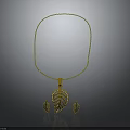 Elegant Golden Leaf Pendant Necklace With Matching Leaf Earrings Set Design