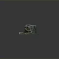 Weathered Stone Wall Model With Mossy Texture And Ruined Structure