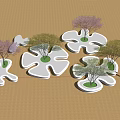 Modern Tree Pool Landscape Tree Pool Seat 3d model