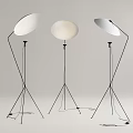Modern Floor Lamps With Tripod Stand And White Shades In Different Shapes