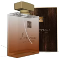 Luxurious Perfume Collection With Transparent Bottle Orange Gradient Golden Cap And Brown Packaging Box