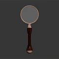 Vintage Magnifying Glass With Wooden Handle And Metal Frame For Daily Use